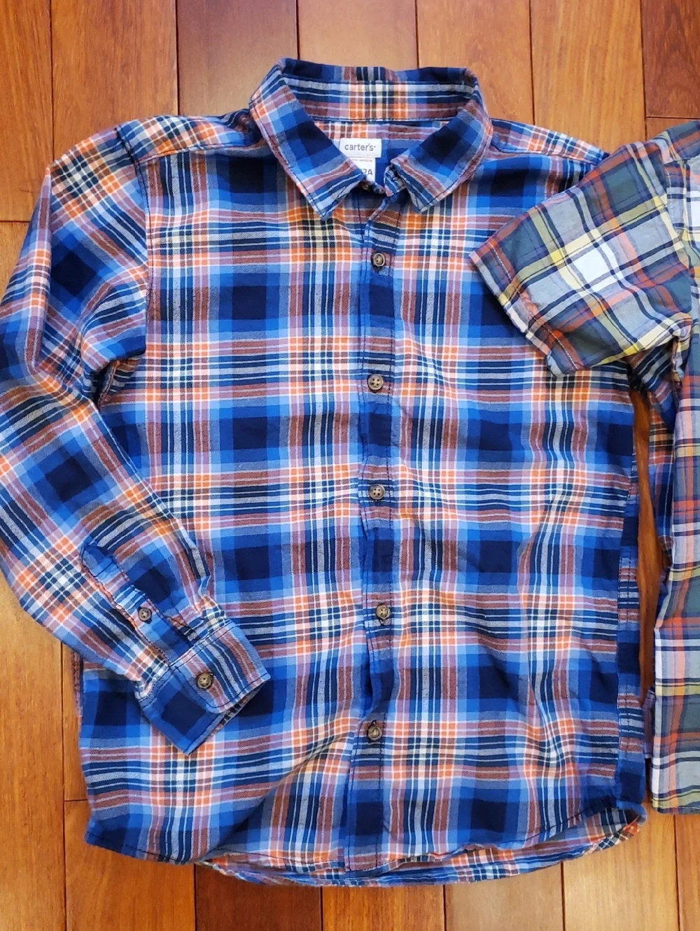 Carter's Boys size 12 Plaid Button Down Shirts.